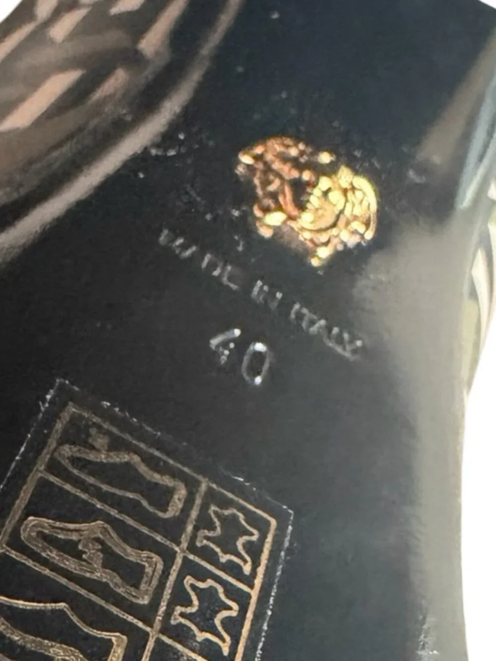 Versace La Greca Print Platforms Loafers Juno Gold Medusa Logo Designer Size 40